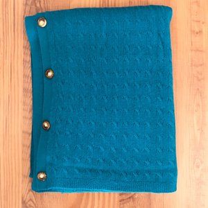 Orvis Wool Cashmere Blend Cable Knit Shawl Scarf